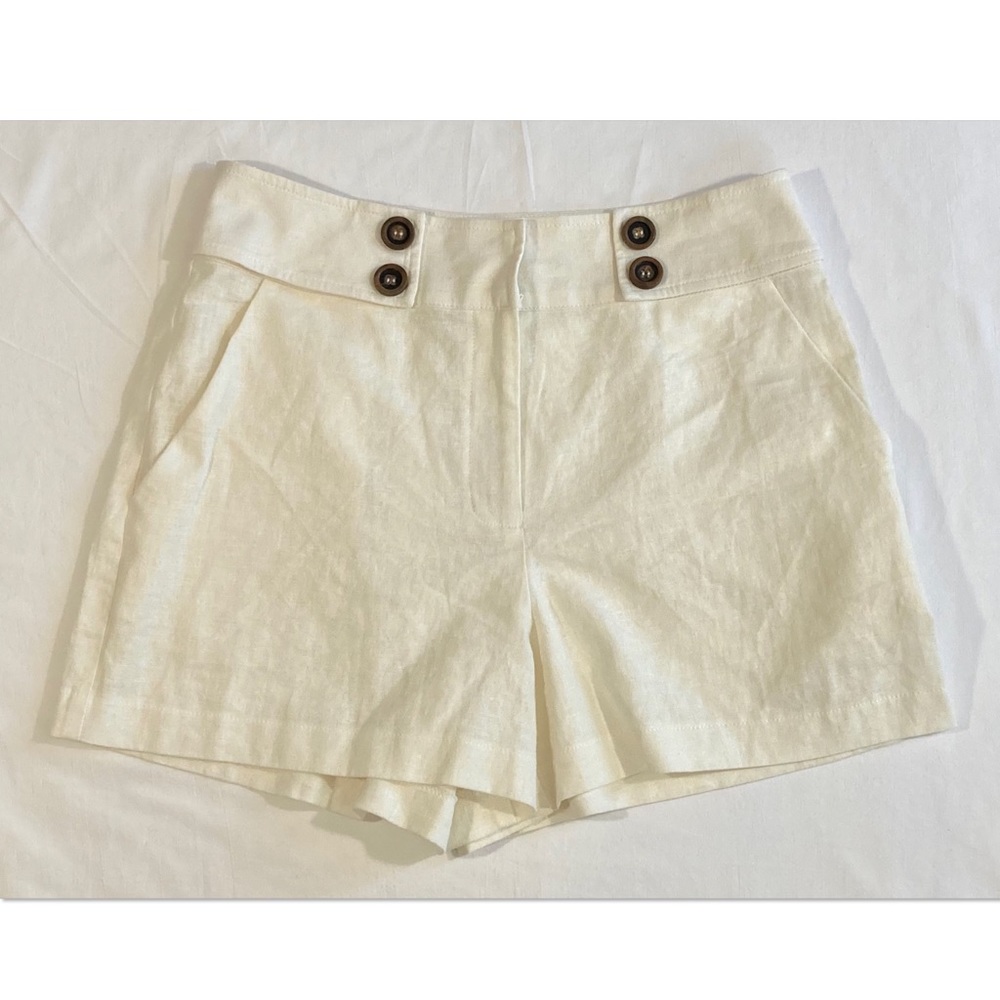 June & Hudson Ivory Linen Junior Medium Shorts NWT